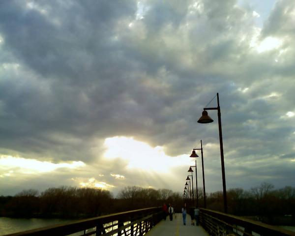 Crossing the Bridge, White Rock Lake, Dallas, Texas
